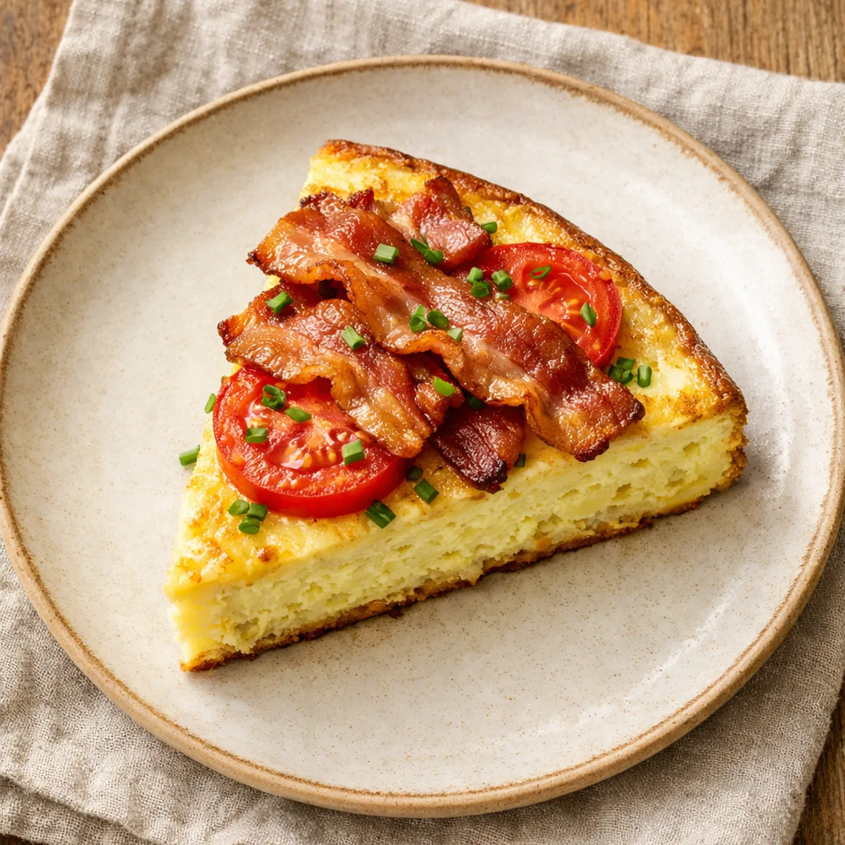 Æggekage med bacon